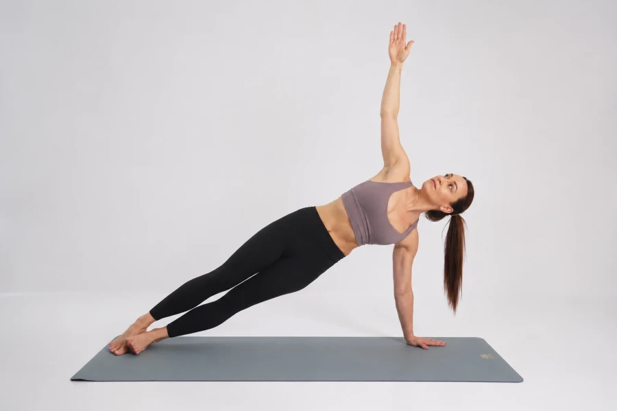 Mata do jogi i pilates PU MATT BLUE 4mm