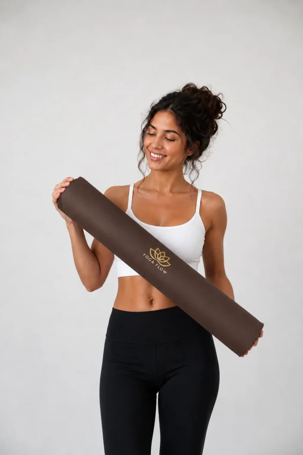 Mata do pilatesu i jogi CHOCOLATE PU MATT z poliuretanu i naturalnego kauczuku – antypoślizgowa mata premium.