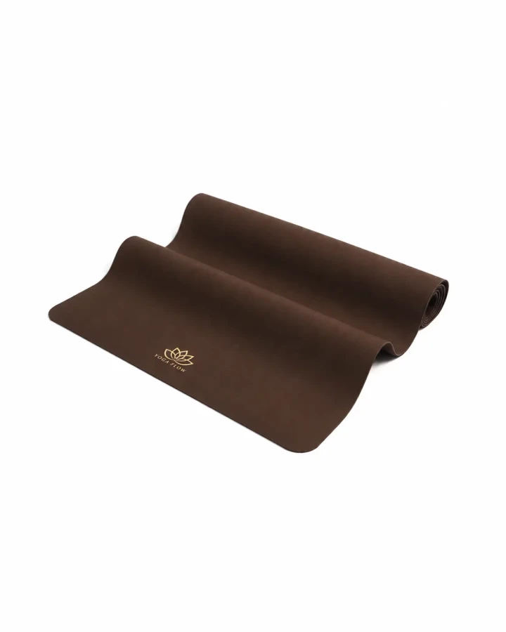 Mata do pilatesu i jogi CHOCOLATE PU MATT z poliuretanu i naturalnego kauczuku – antypoślizgowa mata premium.